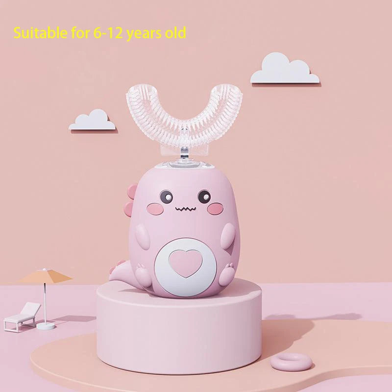 Barnas U-formet elektrisk tannbørste – 360° sonisk rengjøring i silikon