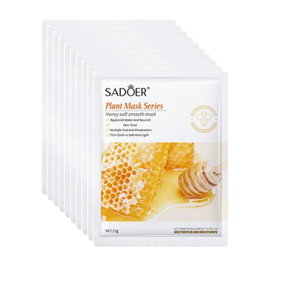 EELHOE Natural Plant Series Face Mask 10stk – Dyp Fukt, Fasthet og Naturlig Glød