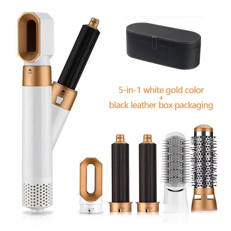 5-i-1 Multifunksjonell Hårstyler – Hårføner, Krølltang og Rettetang i Én