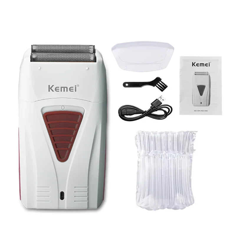 Kemei KM-PG809A + KM-PG232 + KM-3382 Grooming Kit – komplett hår- og skjeggsett for presis, stillegående og profesjonell klipp