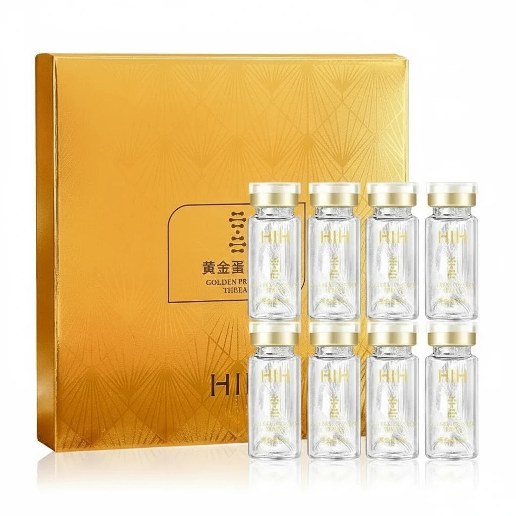 LAIKOU Soluble Face Lifting Threads Collagen Facial Essence – oppstrammende anti-age serum med gulltråder og peptider