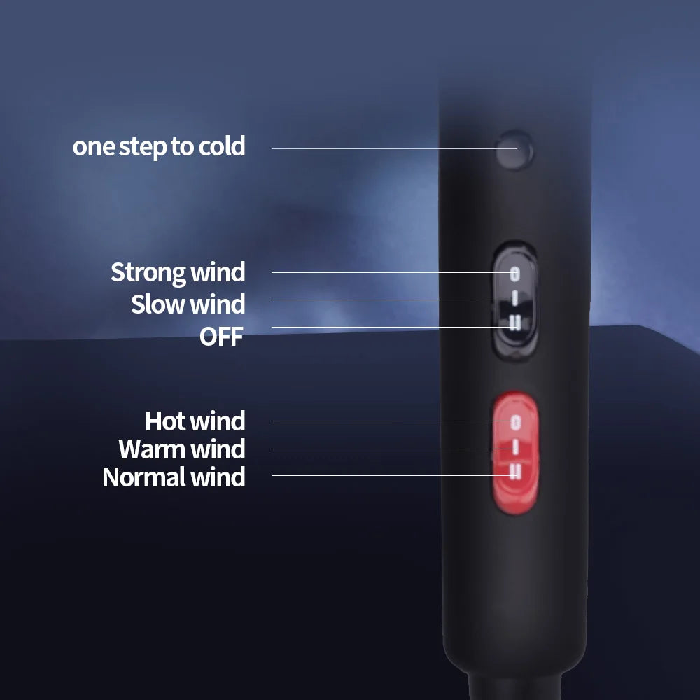 2500 W Profesjonell Hårføner – Kraftig Motor med Ioneteknologi