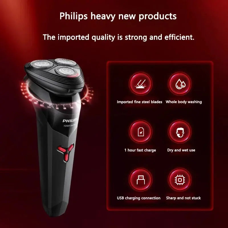 Philips S1113 Elektrisk Barbermaskin – Tett, Komfortabel og Enkelt Vedlikehold