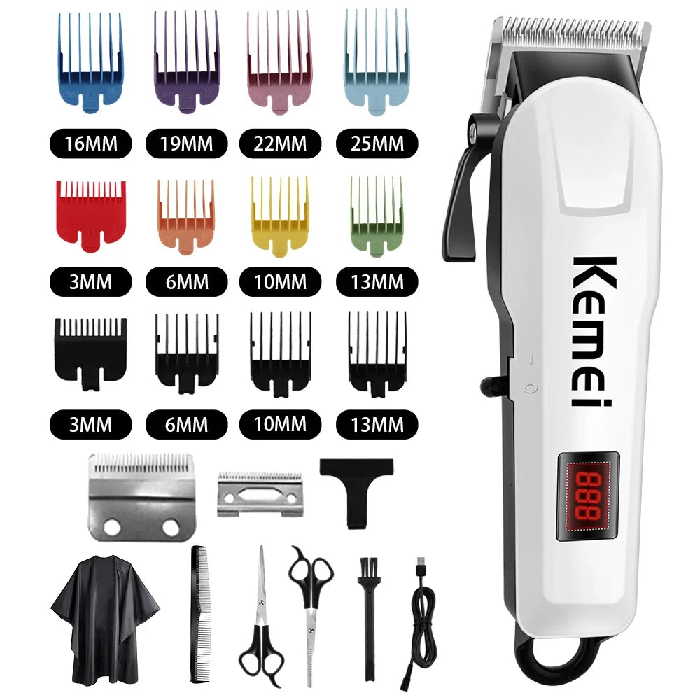 Kemei KM-809A Professional Hair Clipper – kraftig, presis og allsidig hår- og skjeggtrimmer for menn