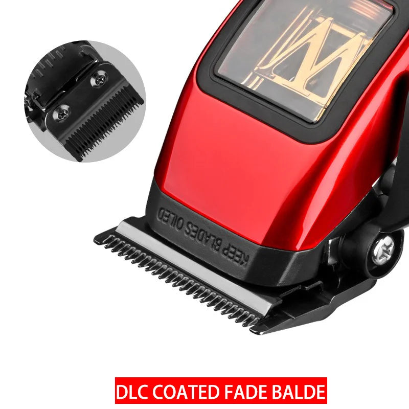 WMARK NG-X1 Profesjonell Hårklipper for Menn – 10 000 RPM Magnetmotor med Trådløs Lading