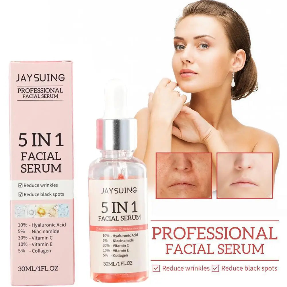 Jaysuing 5-i-1 Hyaluronic Acid Face Serum – intensiv fukt, glød og jevnere hudtone