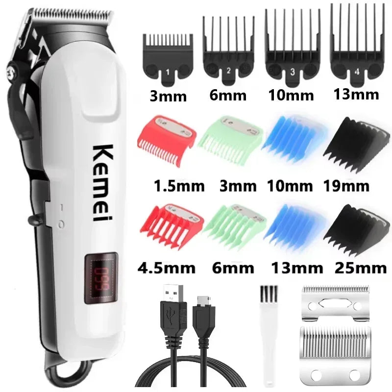 Kemei KM-809A Professional Hair Clipper – kraftig, presis og allsidig hår- og skjeggtrimmer for menn
