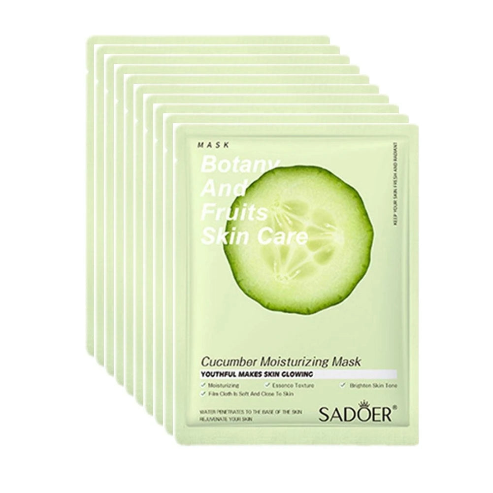 EELHOE 10pcs Natural Plant Series Face Mask