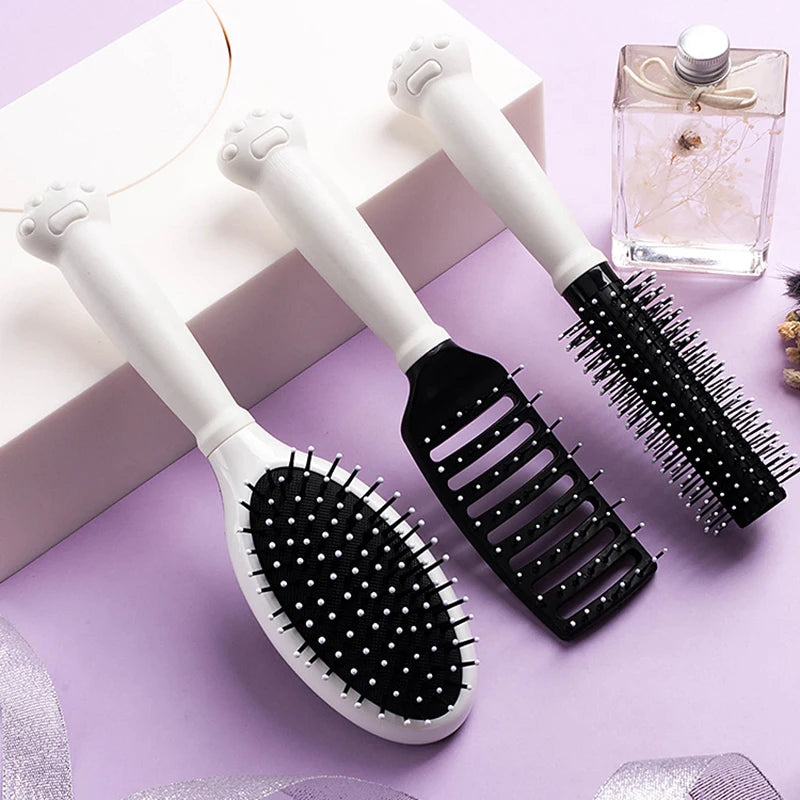 Air Cushion Massage Hair Brush – Søt Katteformet Børste for Barn og Voksne
