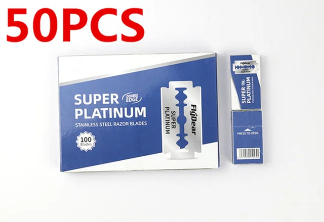 Justerbar Klassisk Safety Razor i Rustfritt Stål – Profesjonell Barberhøvel for Menn med Dobbelblad og Presis Kontroll