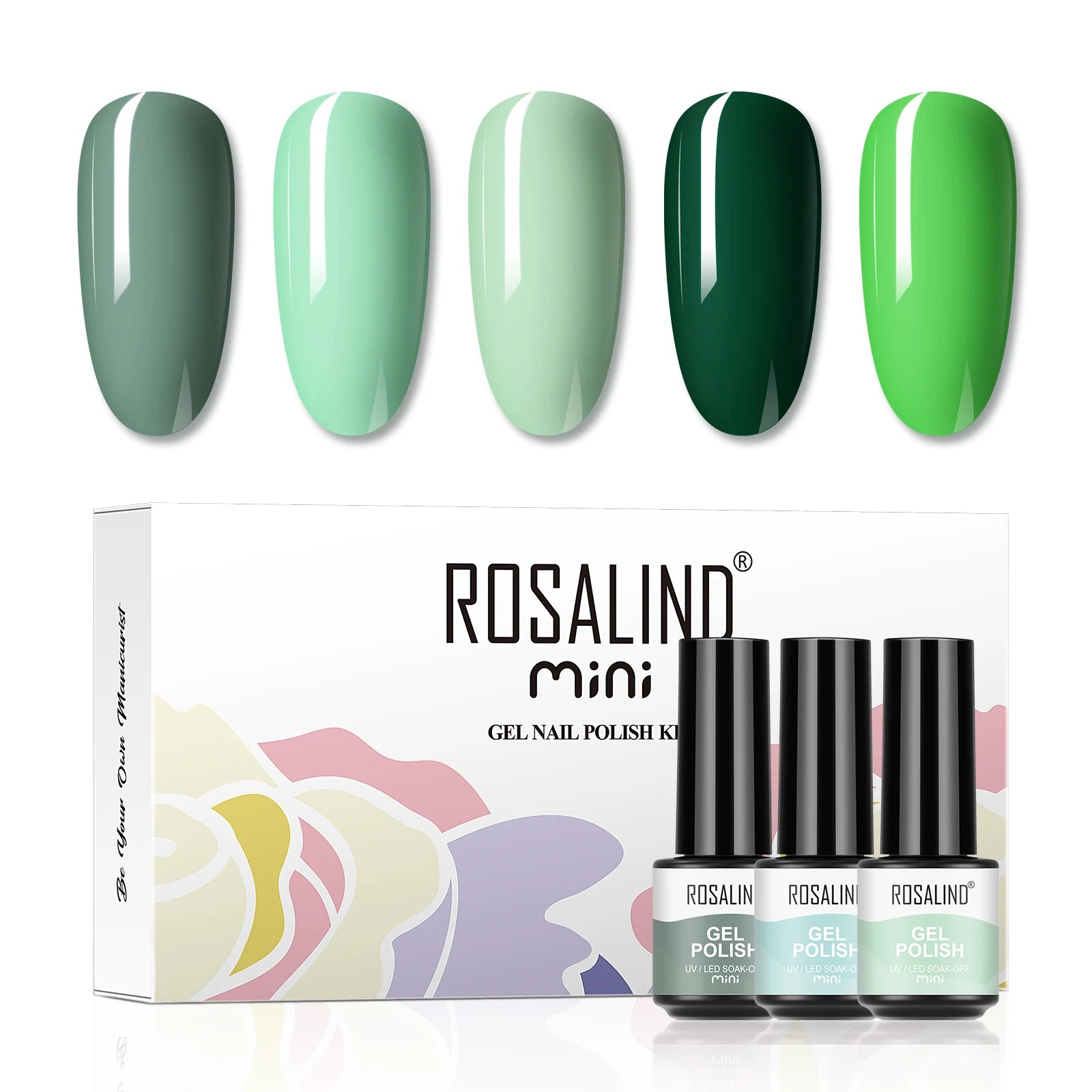 ROSALIND 5-Delers Gel Neglelakksett