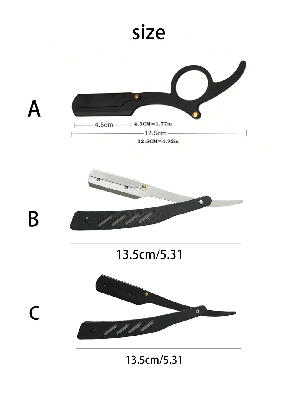 Manuell Barberhøvel i Rustfritt Stål – Presis, Komfortabel og Slitesterk Barbering for Menn
