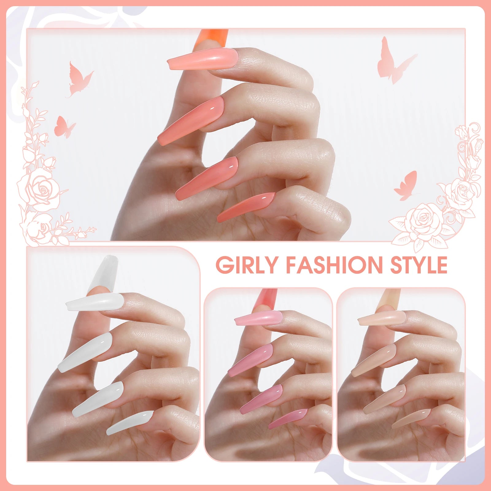 ROSALIND 5-Delers Gel Neglelakksett