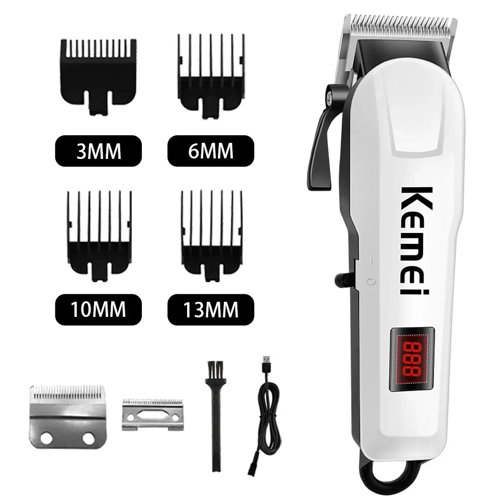 Kemei KM-809A Professional Hair Clipper – kraftig, presis og allsidig hår- og skjeggtrimmer for menn