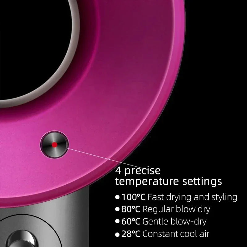 Bladfri Hårføner med Negativ Ioneteknologi – 110 000 RPM høyhastighetsmotor og magnetiske munnstykker