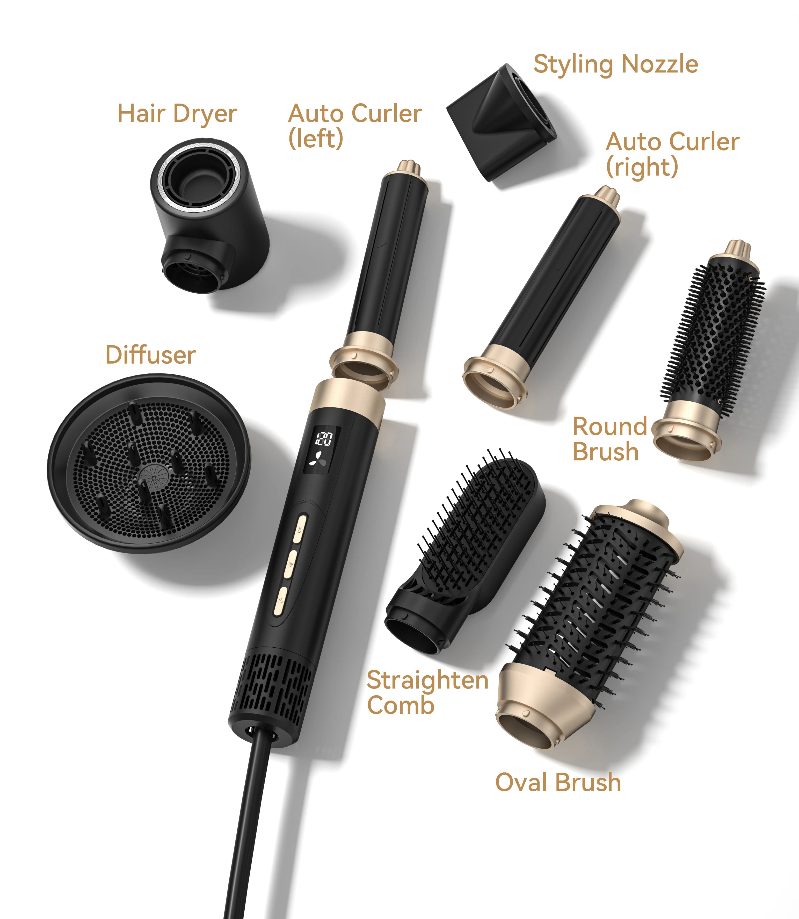 8-i-1 One Step hårføner – 1600 W multi-styler med ioneteknologi