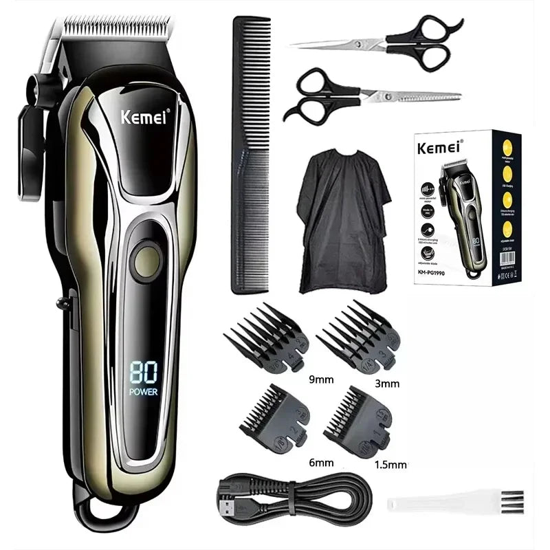 Kemei KM-PG1990A Professional Hair Clipper – kraftig, presis og stillegående trimmer