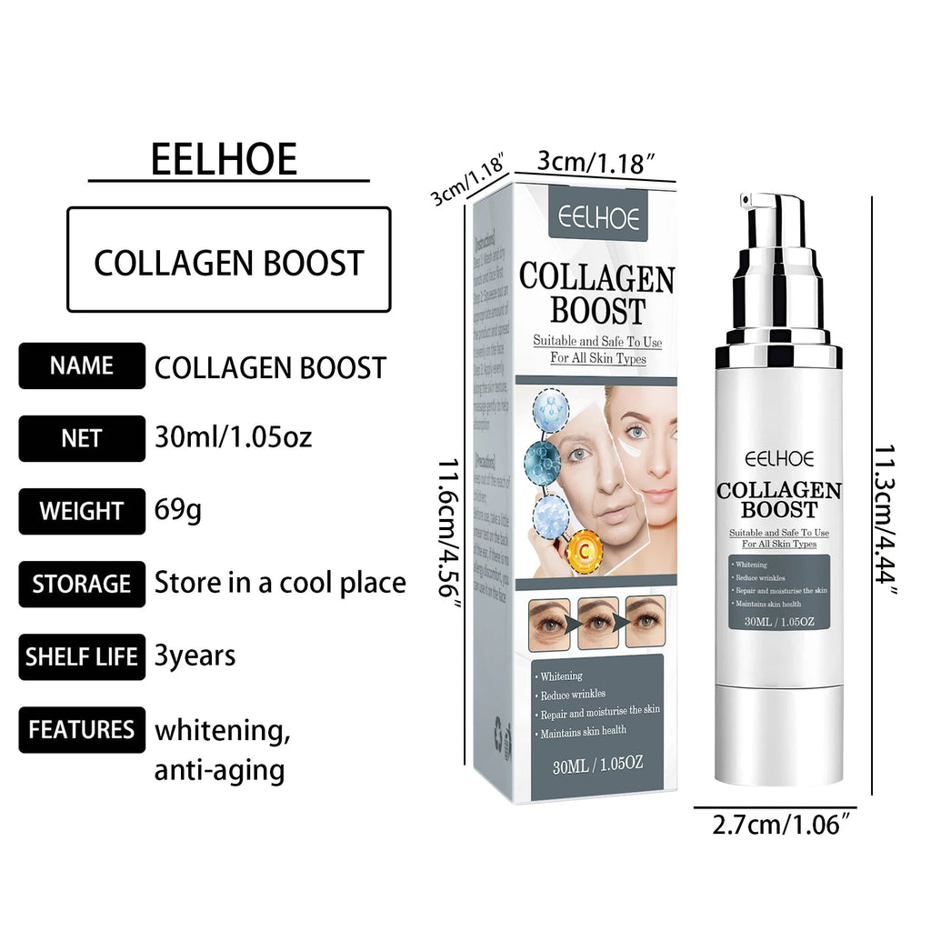 EELHOE Collagen Booster Face Cream 30ml – Fukt, Fasthet og Ungdommelig Glød