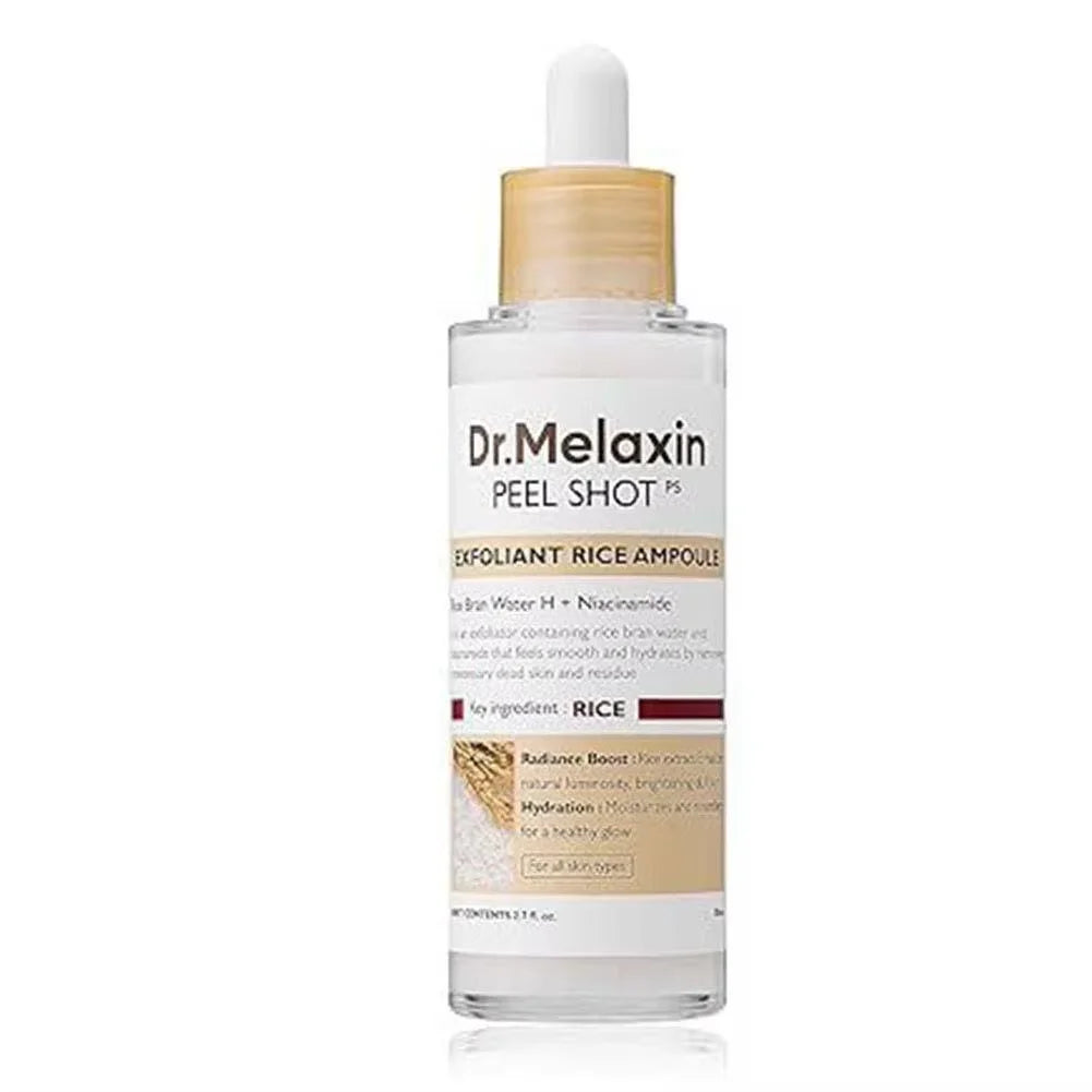 Dr. Melaxin Rice Exfoliating Serum 80 ml – Skånsom peeling og intens fukt for silkemyk hud