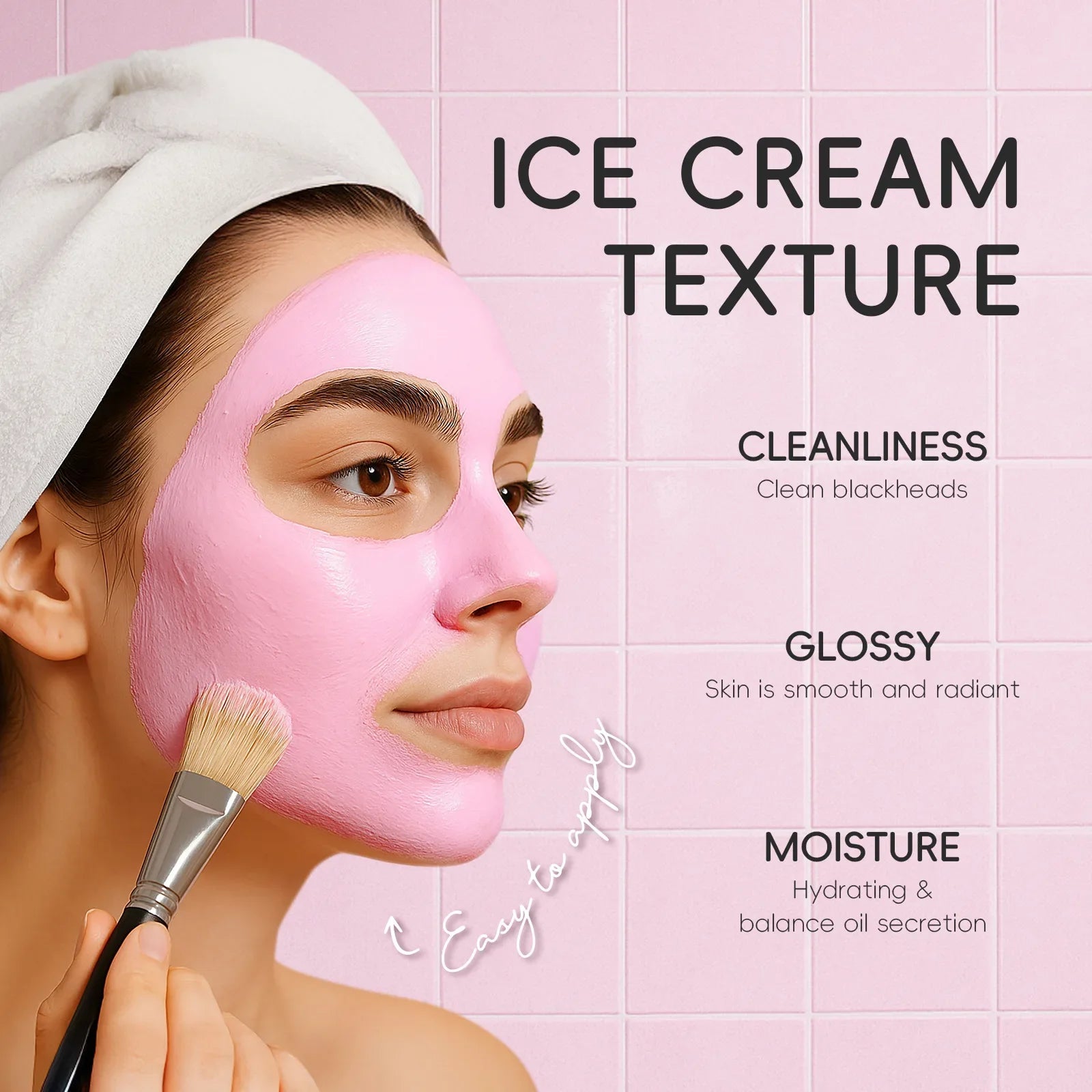 LAIKOU Cleansing Mud Mask 10pcs – Sakura &amp; Eggplant Deep Cleansing &amp; Pore-Minimizing Mask