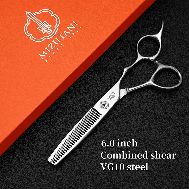 Profesjonelt saksesett i 440C-stål – 6" klippe- og uttynningssaks