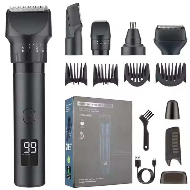 New Xiaomi IPX6 Waterproof Body Beard Hair Trimmer for Men 5 IN 1 Rechargeable Cordless Electric Razor Hair Clipper Shaver