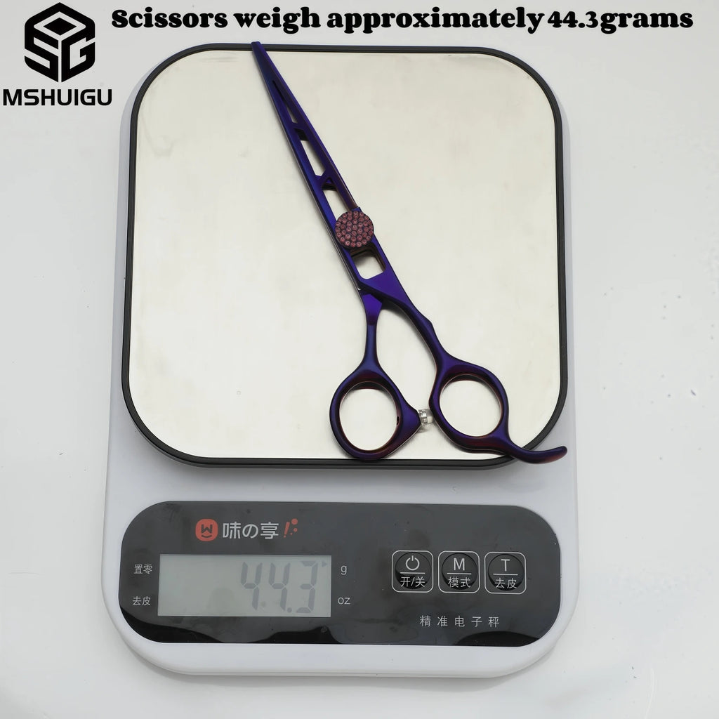 MSHUIGU VG10 Profesjonell Frisørsaks – Laser-Slipt Blad med 26 Tenner for Presis Tynning