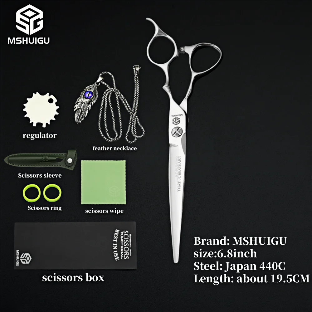 MSHUIGU VG10 Profesjonell Frisørsaks – Laser-Slipt Blad med 26 Tenner for Presis Tynning