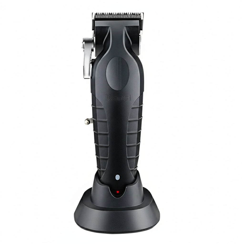 Kemei KM-2296 + KM-2299 + KM-1102 Professional Hair Clipper Kit – alt du trenger for presis, stillegående og profesjonell hårklipp
