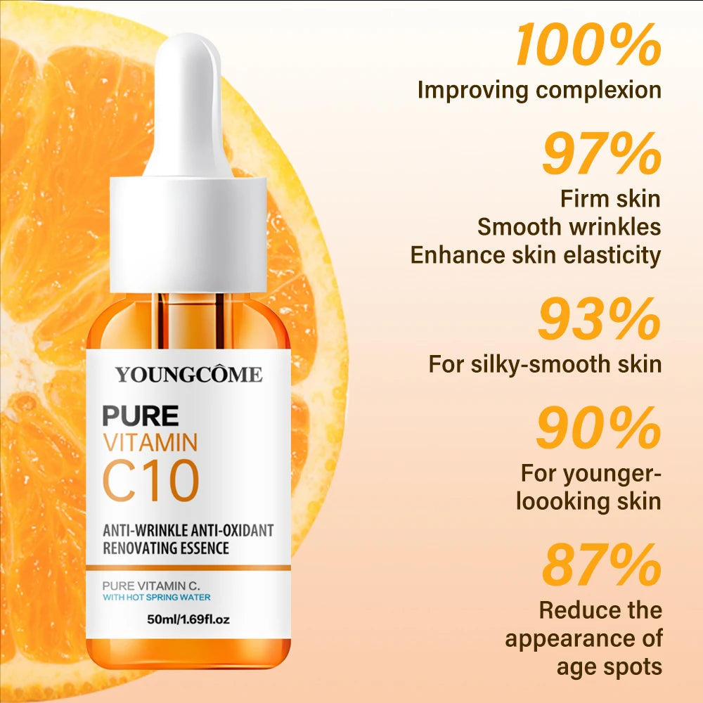 YOUNGCOME Vitamin C Facial Essence – Lysere hudtone, jevn glød og ungdommelig spenst