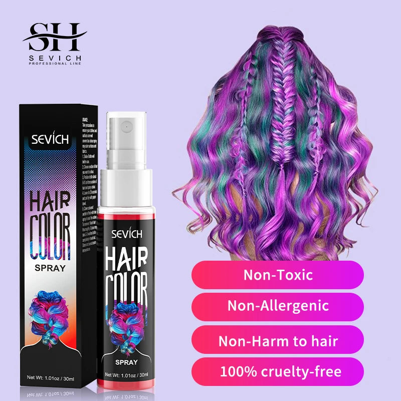 Sevich 5-Color Hair Color Spray – midlertidig hårfarge for kreativ og morsom styling