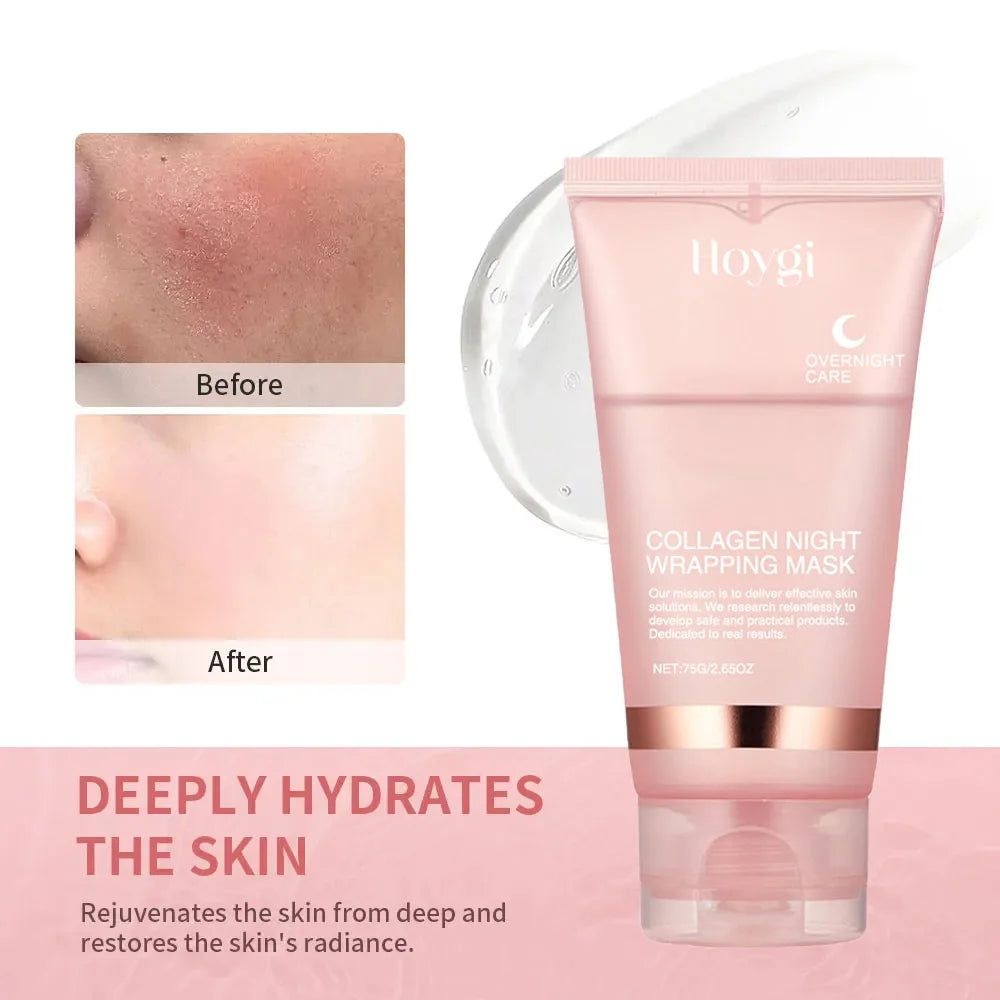 EELHOE Collagen Overnight Peel-Off Mask 75ml – Nattpleie for Glatt, Fast og Fuktet Hud