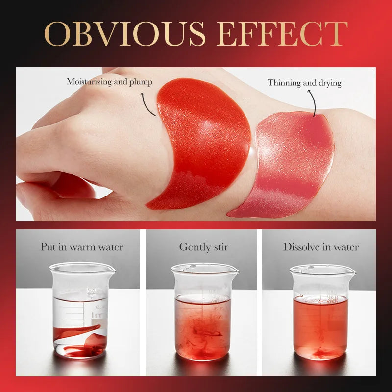 SADOER Red Pomegranate Collagen Eye Mask 60stk – Fasthet, Fukt og Frisk Glød Rundt Øynene