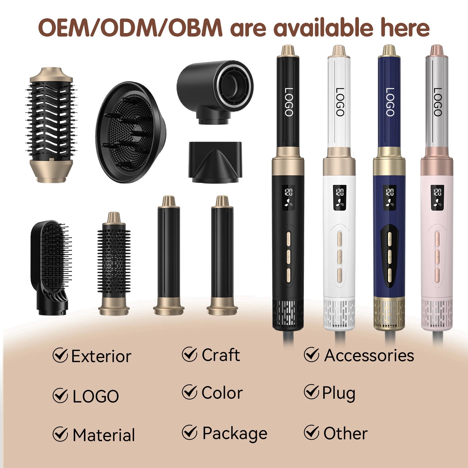 8-i-1 One Step hårføner – 1600 W multi-styler med ioneteknologi