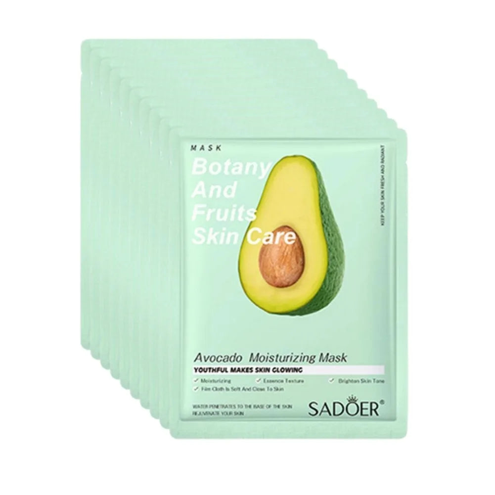 EELHOE 10pcs Natural Plant Series Face Mask