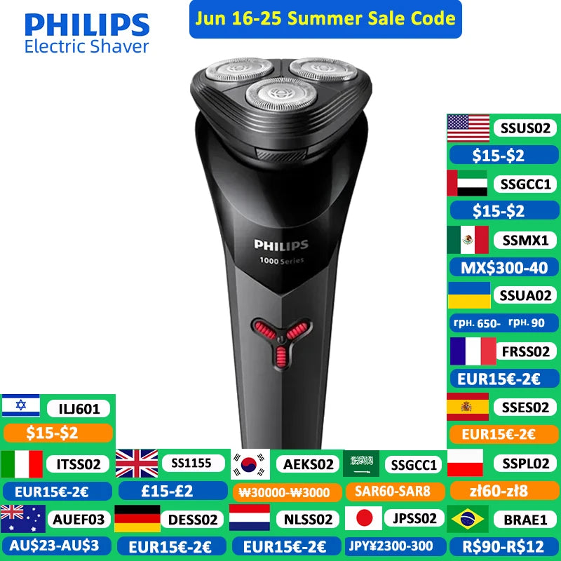 Philips Series 1000 Elektrisk Barbermaskin (S1113)