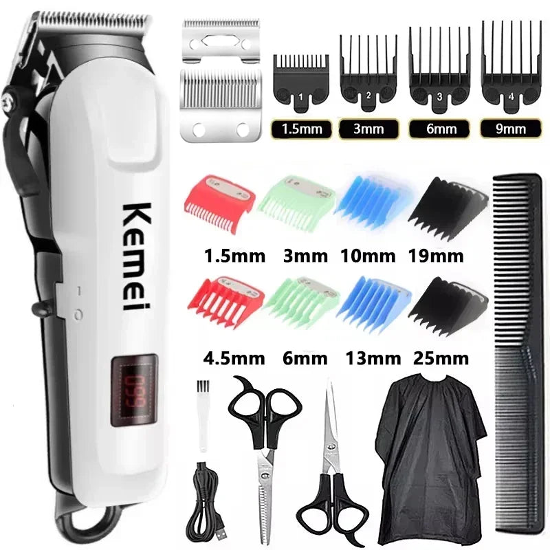 Kemei KM-809A Professional Hair Clipper – kraftig, presis og allsidig hår- og skjeggtrimmer for menn