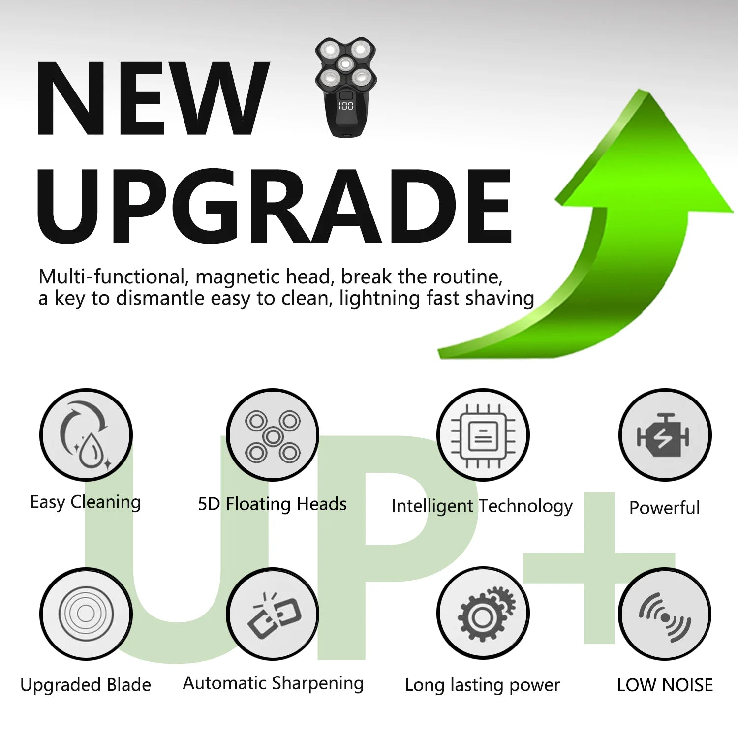 GENKO 5D Electric Head Shaver – presis, fleksibel og komfortabel barbering for menn