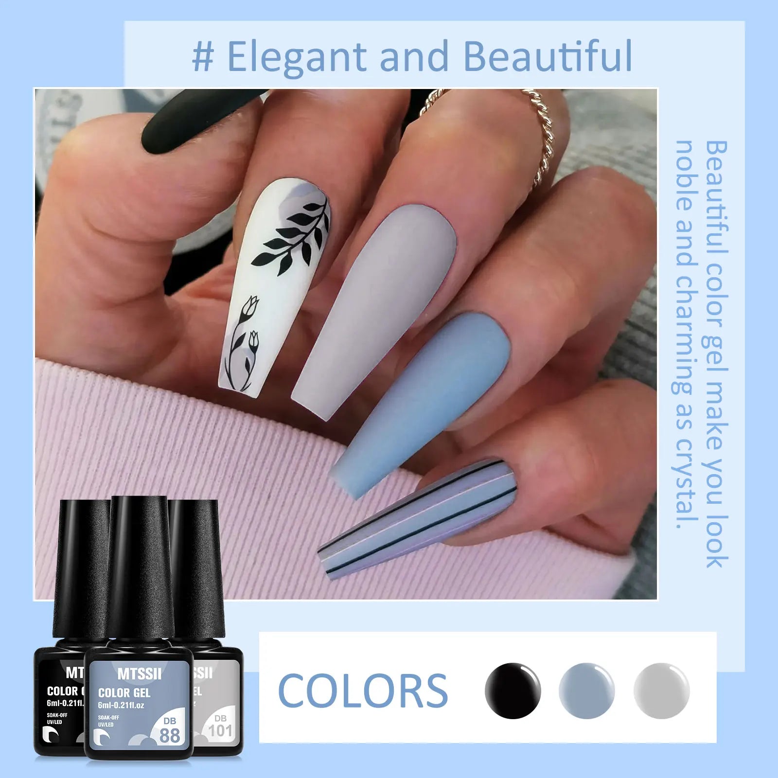 6-Delers Fargerikt Gel Neglelakksett – Autumn Sparkle Edition