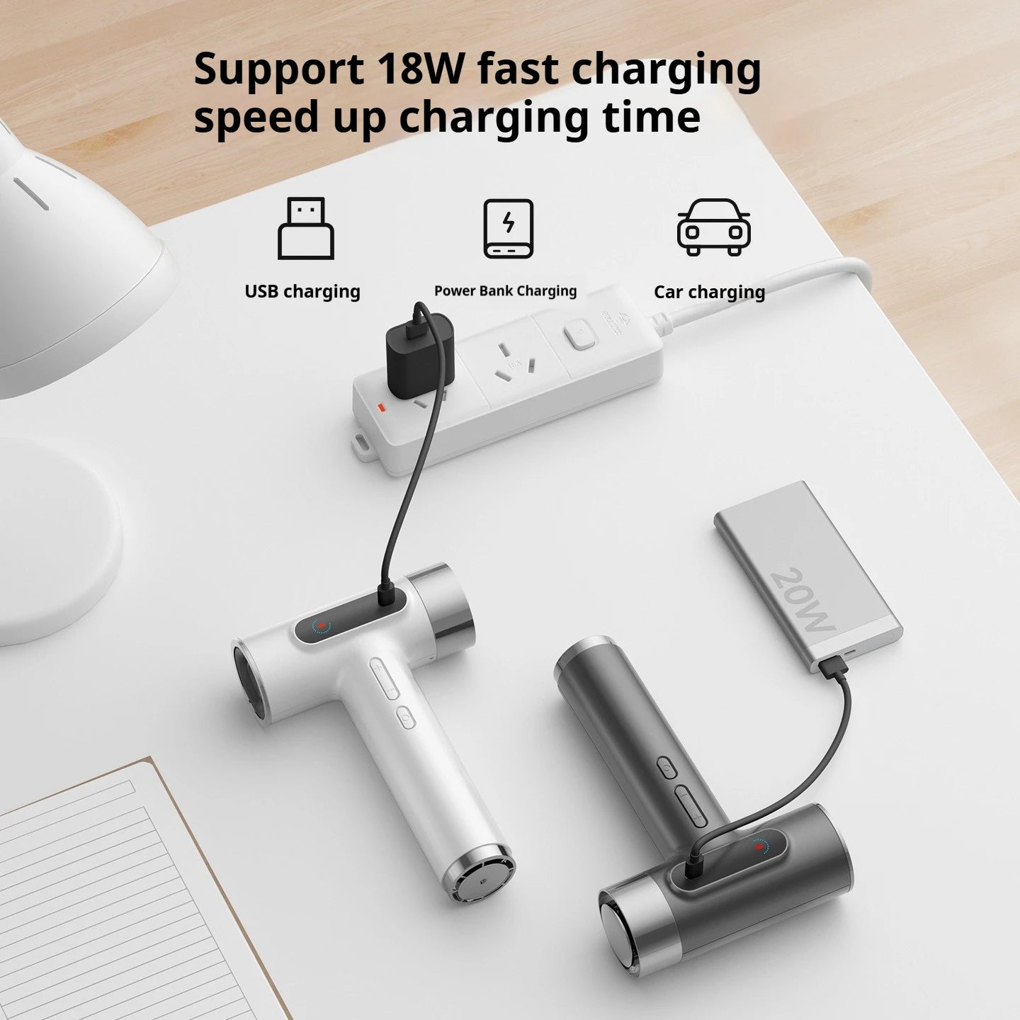 Trådløs Høyhastighets Hårføner – 100 000 RPM, Oppladbar og Stilren