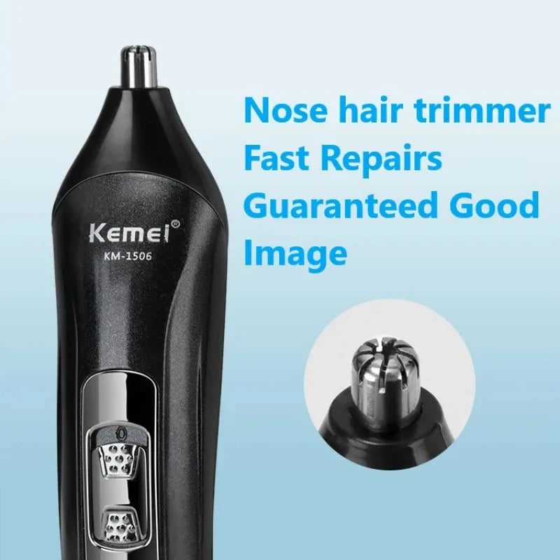 Kemei KM-1506 3-i-1 Elektrisk Shaver – komplett løsning for barbering, trimming og nesehårfjerning