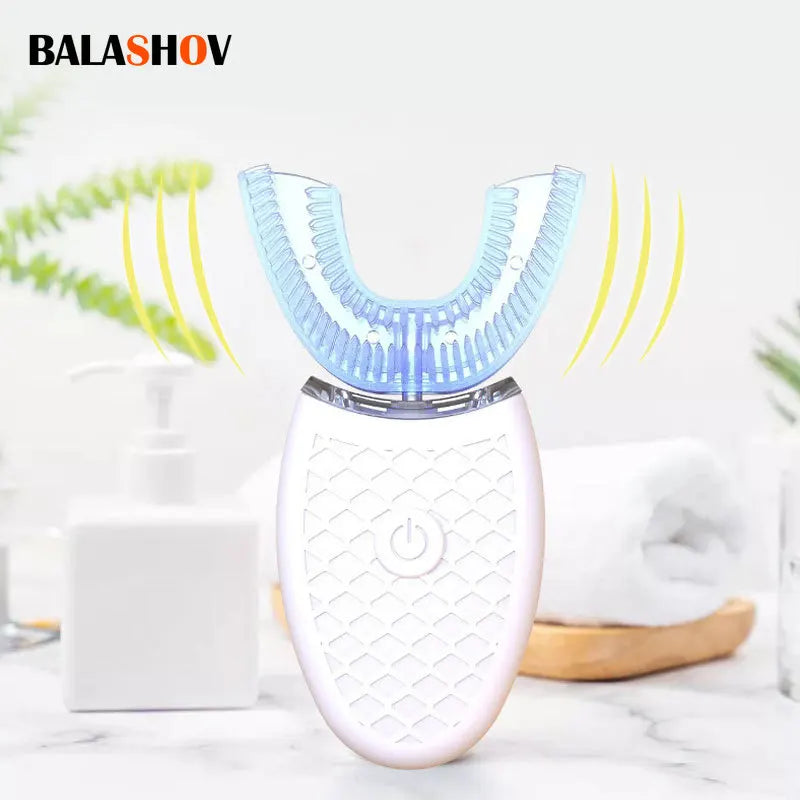 Balashov U-Shape Sonic Electric Toothbrush – 360° helautomatisk tannbørste med silikonhode og kaldlysbelysning