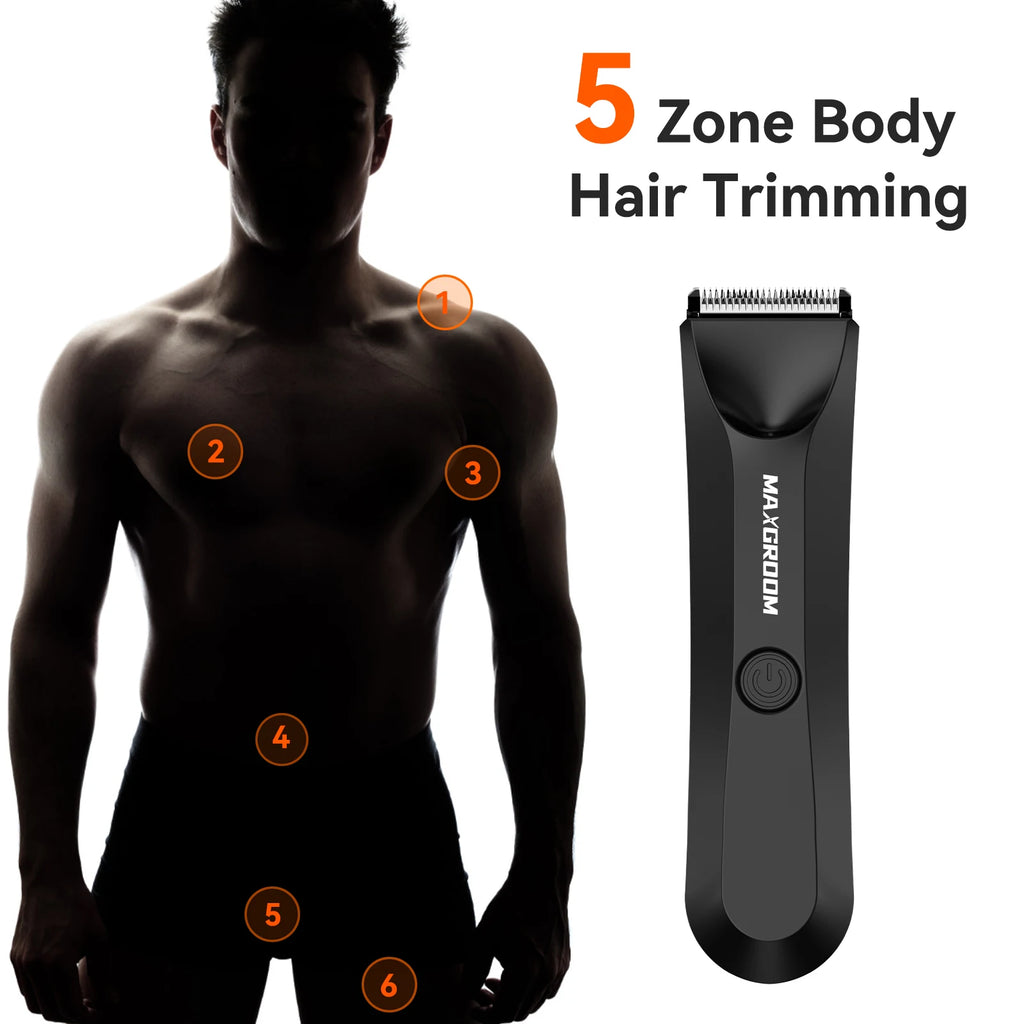 MAXGROOM Body Hair Trimmer – presis, trygg og vanntett kroppspleie for menn