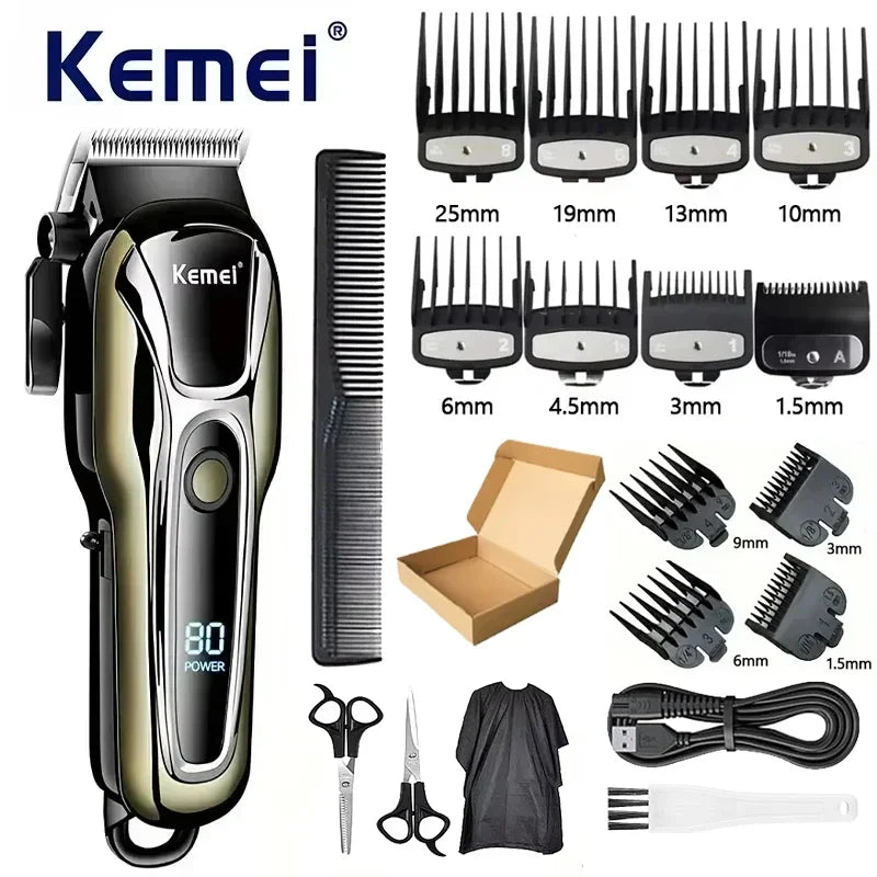 Kemei KM-PG1990A Professional Hair Clipper – kraftig, presis og stillegående trimmer for profesjonell hårklipp