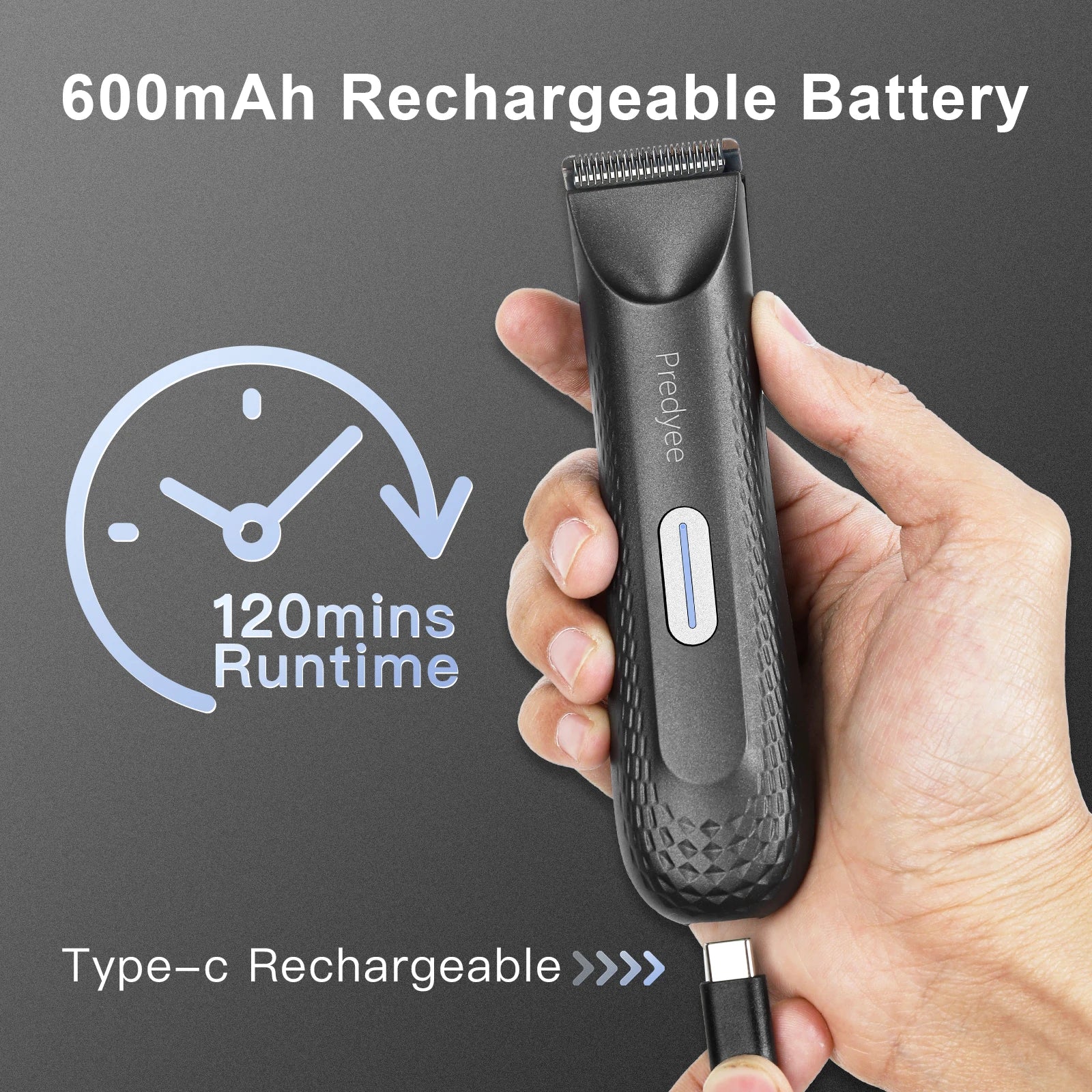 Predyee Electric Trimmer for Men – presis, trygg og allsidig trimmer for kropp og intimområder