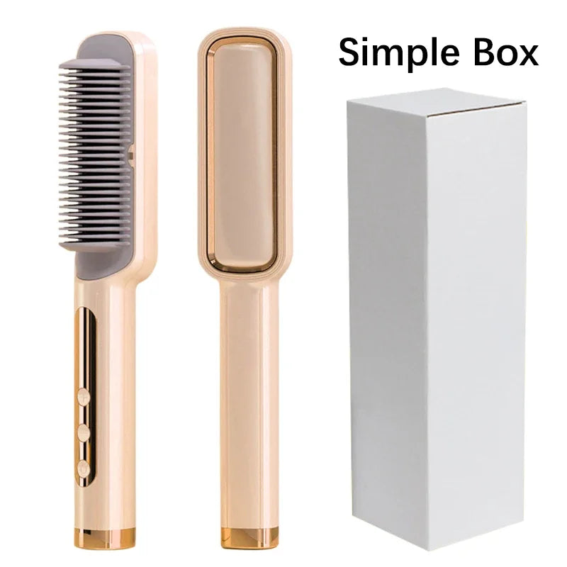 Cosinion Profesjonell Hot Comb – Keramisk Hårbørste med Ioneteknologi og Anti-Brenn-Design