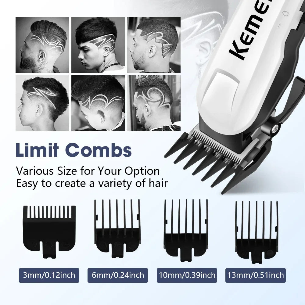 Kemei KM-809A Professional Hair Clipper – kraftig, presis og allsidig hår- og skjeggtrimmer for menn