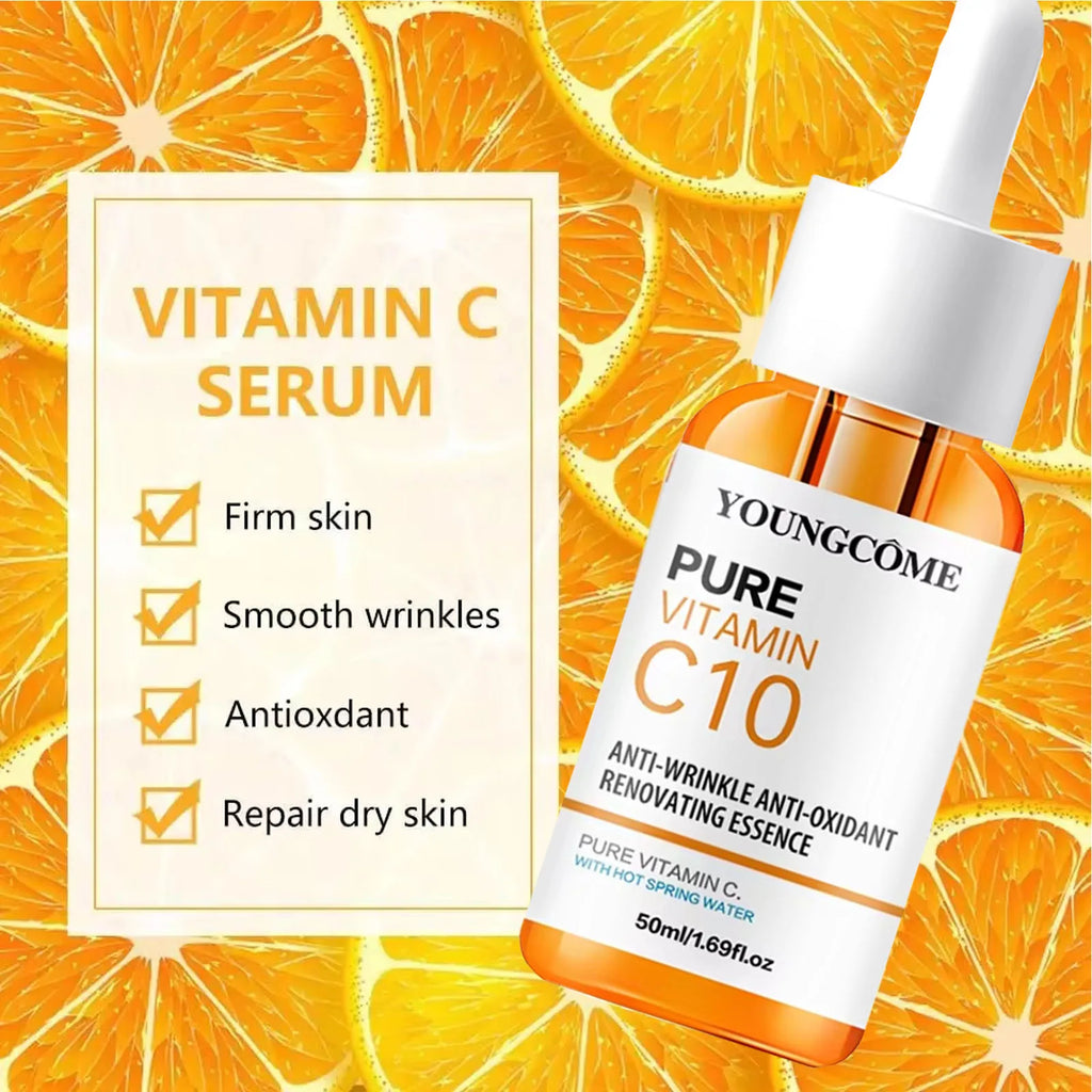 YOUNGCOME Vitamin C Facial Essence – Lysere hudtone, jevn glød og ungdommelig spenst