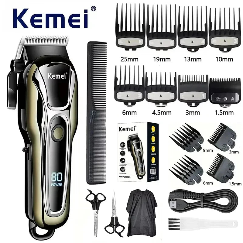 Kemei KM-PG1990A Professional Hair Clipper – kraftig, presis og stillegående trimmer for profesjonell hårklipp