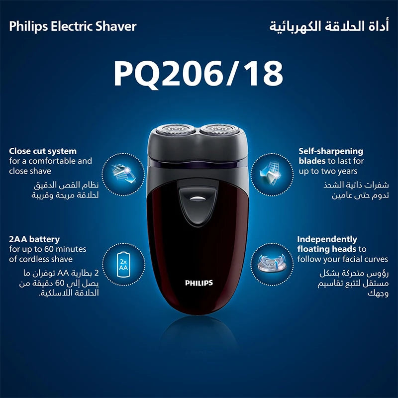 Philips PQ206 Mini Elektrisk Barbermaskin